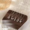Banyan Tree S925 Silver Alphabet Pendant Necklace - Minimalist Clavicle Chain for Women, Fashionable and Versatile.