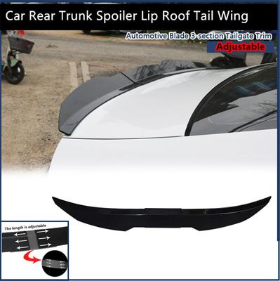 Glossy Black  Adjustable Car Rear Trunk Spoiler Lip Roof Tail Wing For Car Sedan