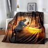 1pc Beauty and The Beast Printing Blanket - Soft, All-Season Throw for Office Blanket,  | Personalized Gift with Adorable Cartoon Design