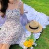 Sommer 2025 Französisches Blumen-Trägerkleid - Niedlicher Damen-Kurzrock