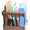 Wooden Desktop File Holder & Vertical Book Stand Organizer