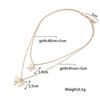Fashion Punk Classic Double Layer Butterfly Necklace Wedding Jewelry Collar Chain Pendant Neckchain Accessories Creative Gifts