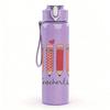 1PC Color Pencil Art Pattern Print 750ml Color Plastic Sports Water Bottle Leakproof Flip Straw Lid Suitable for Sports Office Home Use