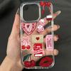 Ins Cute Cartoon Phone Case For iPhone 11 Funda iPhone 15 13 16 12 14 Pro Max Soft TPU Transparent Rabbit Strawberry Back Cover