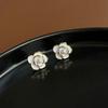 High-End Earrings French Camellia Pearl Stud Earrings New Year'S Tide Retro Temperament Earrings