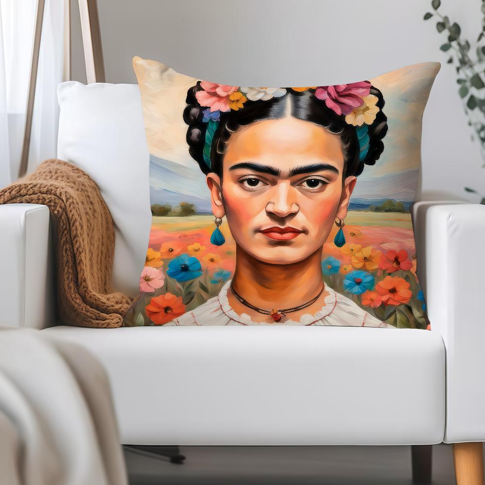 Cartoon F-Frida ART K-kahlo Pillow Case Applicable Space For Guest Rooms Interiors Cars Office House Decoration