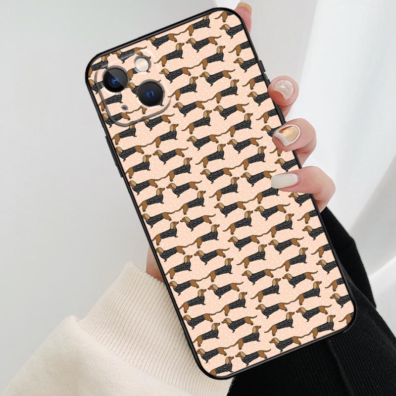 Cute Dachshund Sausage Dog Phone Case For iPhone 17 Pro Max 16 15 11 13 12 14 Pro Max mini 15 16 Plus 16e 17 Air Cover