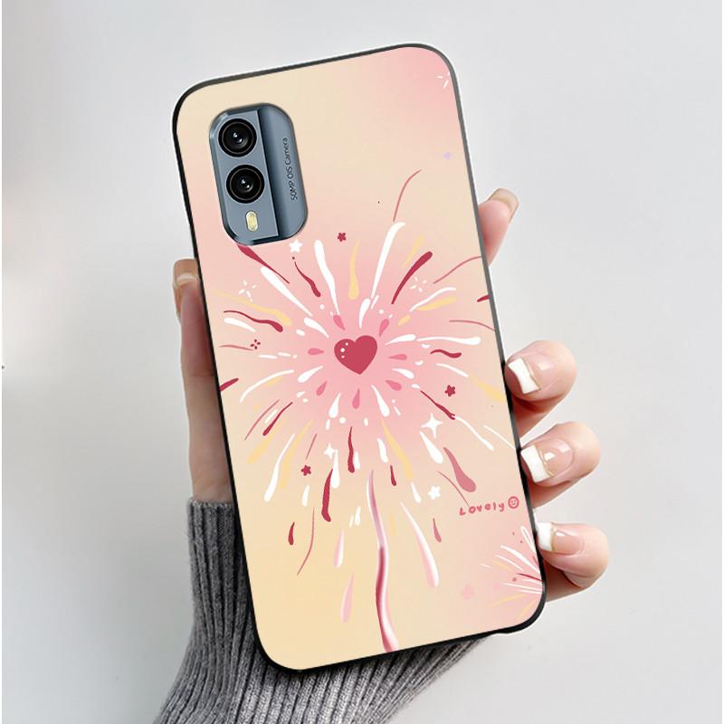 Casing For Nokia X30 5G Case Aesthetic Fashion Cute Cat Astronaut Cartoon Black Silicone Soft Shockproof Phone Case Back Cover