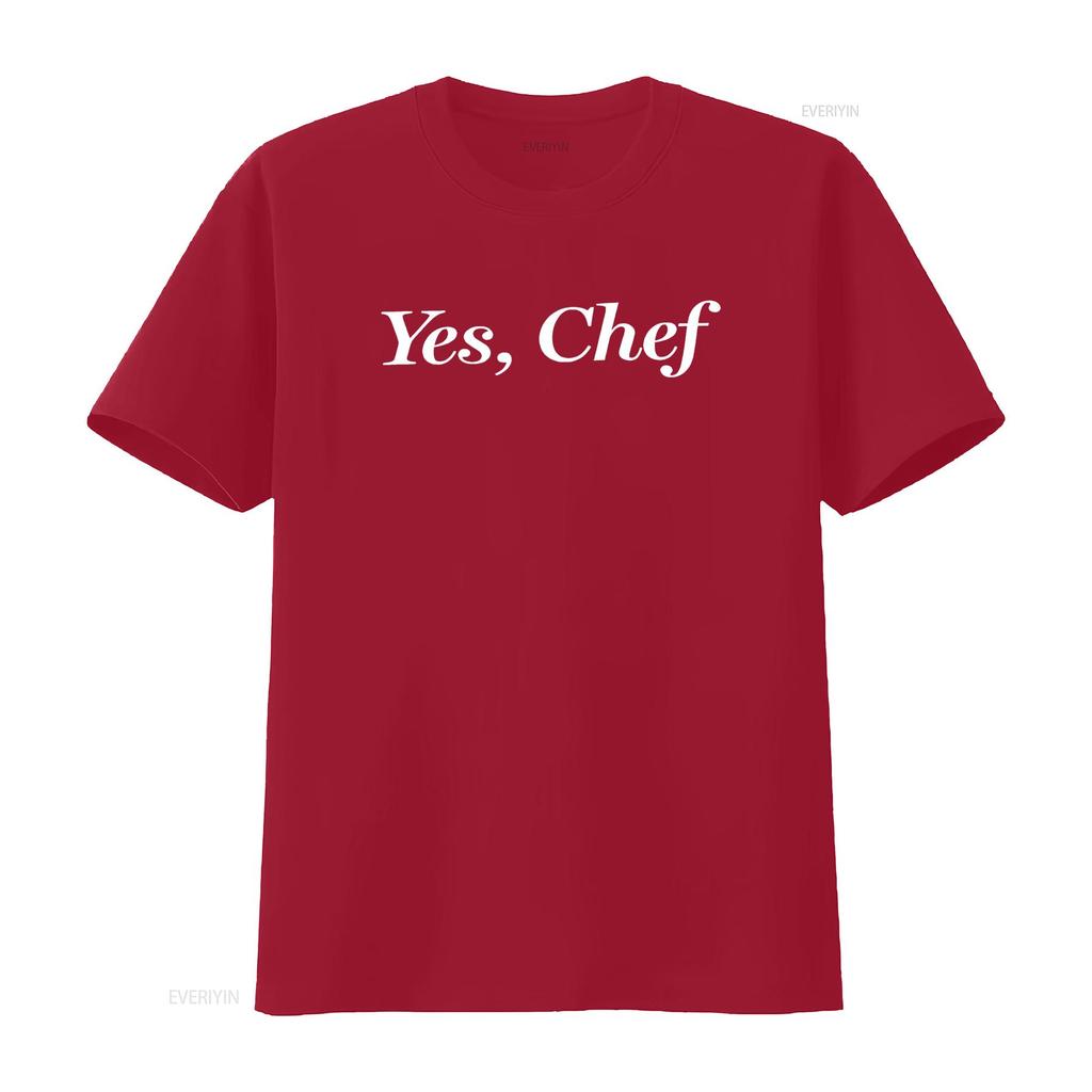 Yes Chef Funny T Shirt vintage Washed Top For Everyday Wear Unisex Stretched Stylish Soft fashion Breathable streetwear graphic