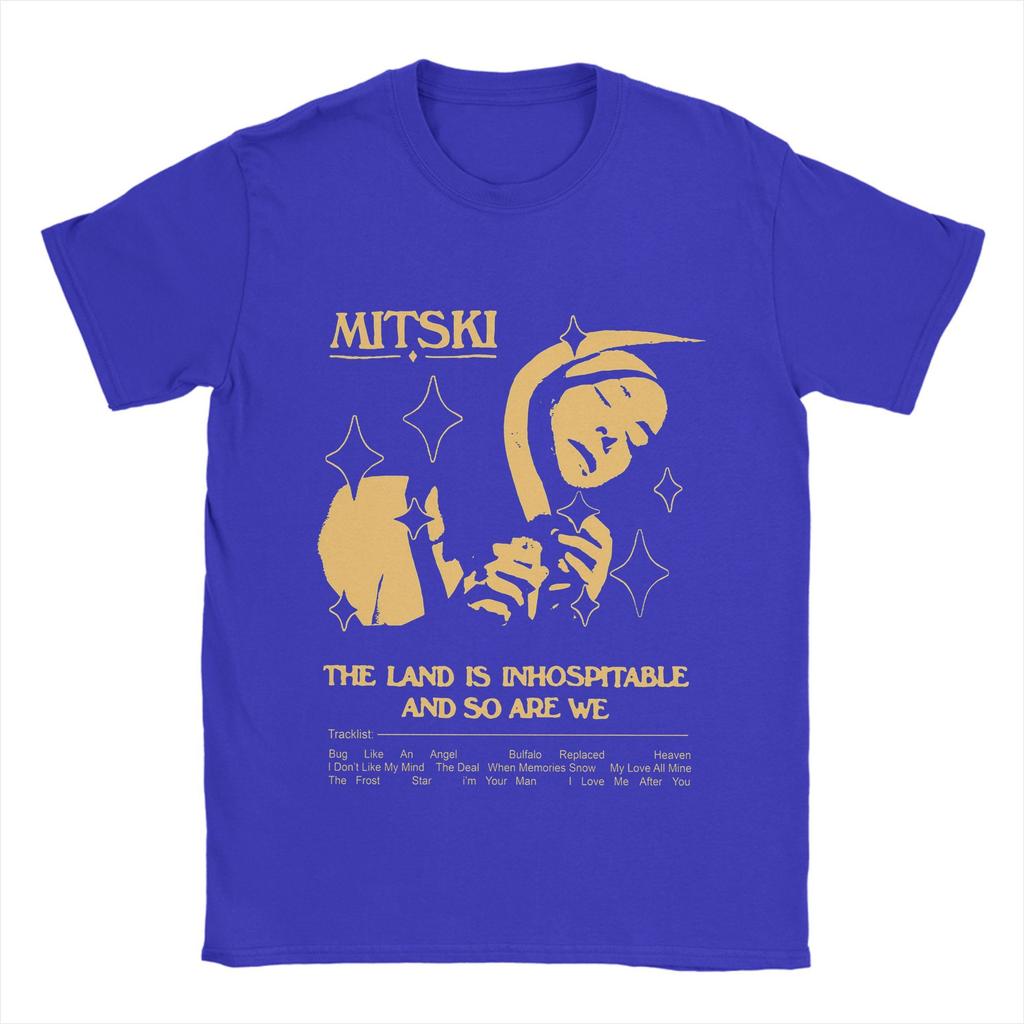 Singer Mitski Men T Shirts Retro Vintage Tees Short Sleeve Crewneck T-Shirt Cotton Plus Size Clothing