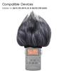 EY-M23 Faux Fur Wind Screen 12cm X 12cm for Zoom H1 H2N H4N Pro H6 D50 D100 Recorders Gray White
