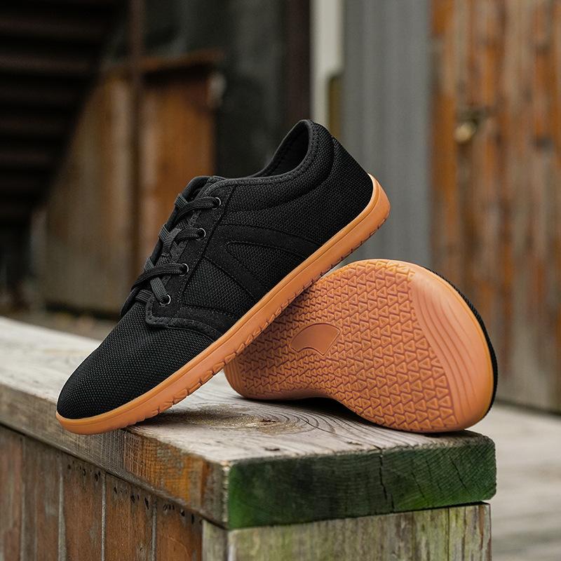 

Unisex Sneaker Wide Barefoot Shoes Mesh Breathable Casual Shoes Light Walking Flats Fashion Outdoor Casual Shoes Tenis Masculino 36 чёрный