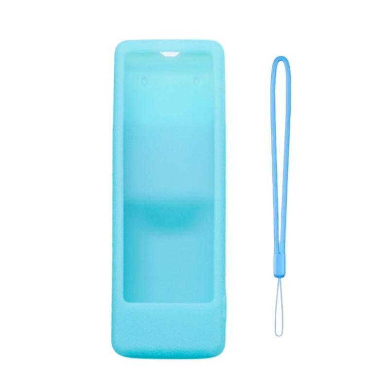 Silicone Cover for DOMYBOX DB52C7 Remote, Textured Grip Sleeve with Wrist Lanyard and Button Window for Home Use
