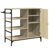 Kitchen Trolley in Sonoma Oak Finish 87.5 x 38.5 x 84.5 cm Particleboard
