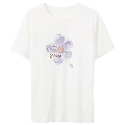 Sancai 2026 Summer Floral Print Loose Fit T-shirt