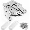 LOYELEY Stainless Steel I-Shaped Bracket, Flat Furniture Fixing Bracket, I-Shaped Bracket, Strong Plate, Stainless Steel Connecting Bracket, Fixing Pl