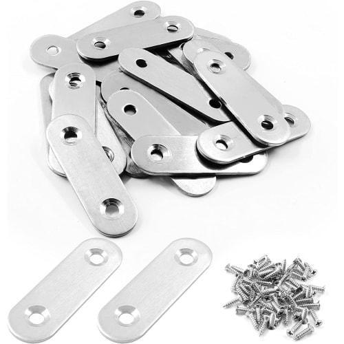 LOYELEY Stainless Steel I-Shaped Bracket, Flat Furniture Fixing Bracket, I-Shaped Bracket, Strong Plate, Stainless Steel Connecting Bracket, Fixing Pl