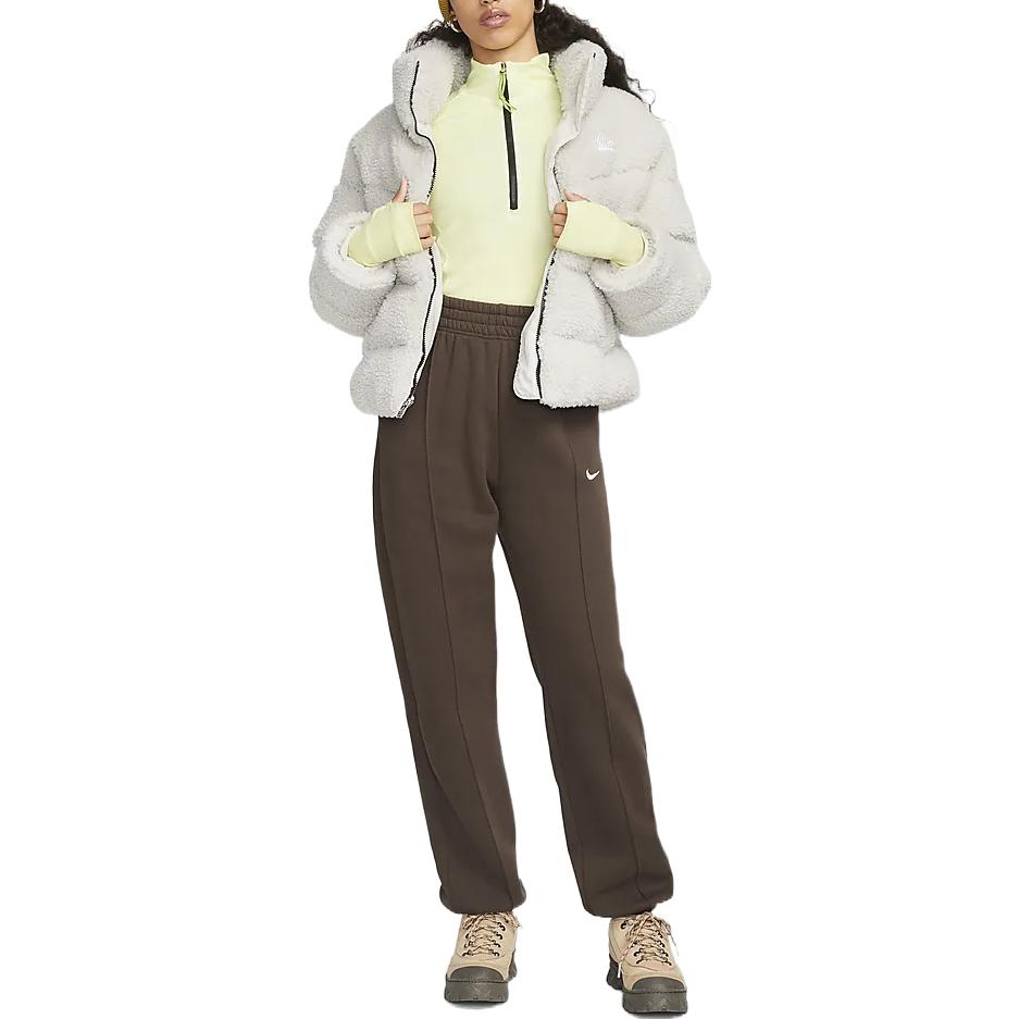 New Nike Velvet Jackets Women's Gray White DQ6869-072