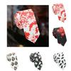 Halloween Punk Theme Necktie with Scary Theme Pattern Cosplay Event Costume Accessory Neckwear for Suit And Party Wear