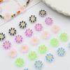 Crystal Glass Transparent Hand-painted Oil Dripping Flower Beads for DIY