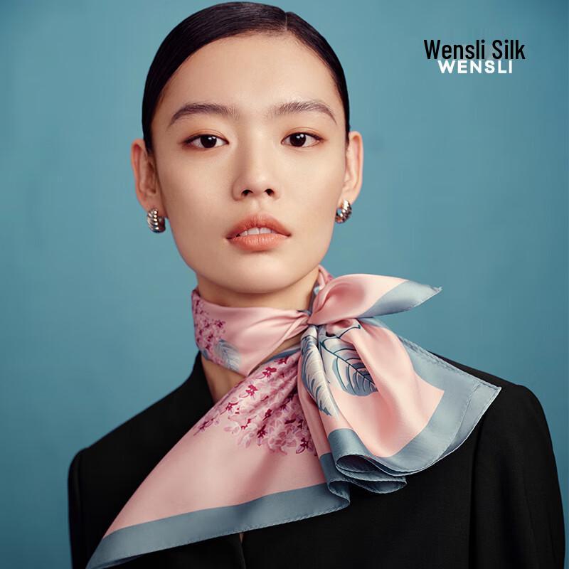 

Женский шелковый шарф Wensli с принтом «Цветы гибискуса»