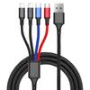 Woven 4-in-1 Fast Charging Data Cable for Huawei, Android, Apple, and Type C Devices