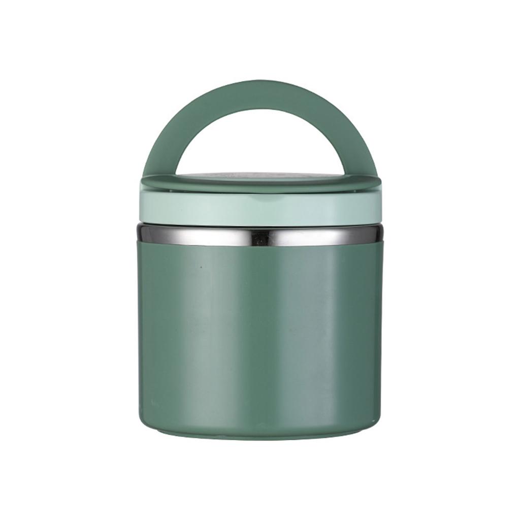 Round Lunch Box Stainless Steel Leak Proof Insulated Large Capacity Food Thermal Jar Soup Containers Food Storage Box 630ML/1L