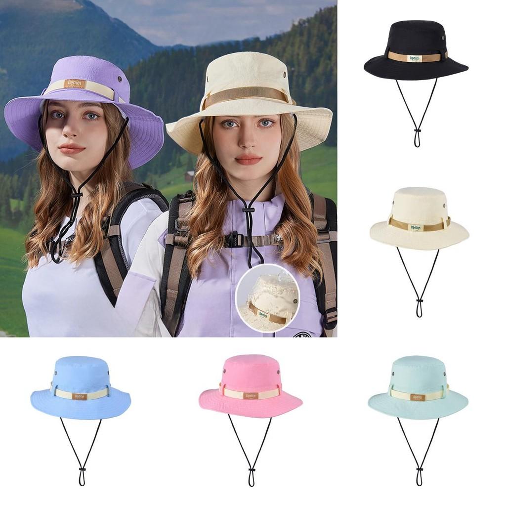 Summer Wide Brim Sun Hat With Waterproof Quickdry Fabric For Outdoor Activities