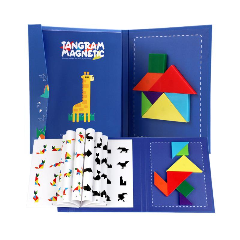 Cross-Border Magnetic Tangram Puzzle: First Grade Educational Toy for Early Learning and Teaching Aid