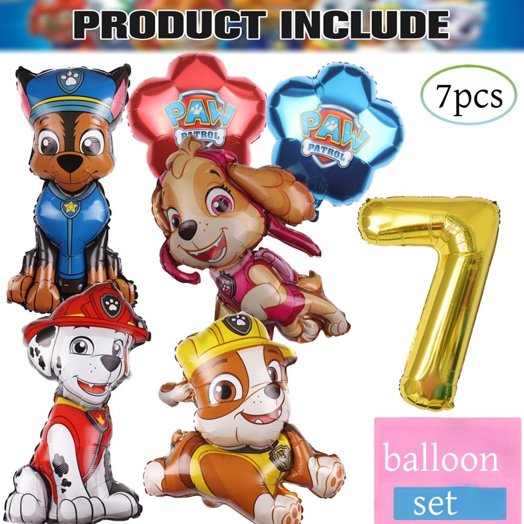 New PAW Patrol Birthday Party Decorations Dog Skye Balloons Plate Tablecloth Gift Bag Baby Shower Kids Party Supplies Toys gifts