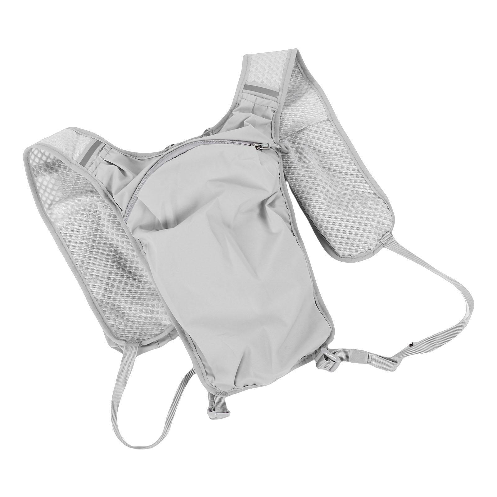 Hydration Vest Backpack Breathable Lightweight Water Daypack for Hiking Running Cycling Gray