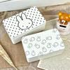 Kawaii Miffy Storage Box Rectangular Container Cute Cartoon Desktop Organizer for Jewelry Cosmetics Office Supplies Accessories