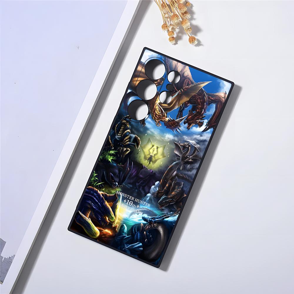 

Game Monster Hunter World Phone Case For Samsung S24 Ultra S25 S23 Fe S22 S20 S21 Plus A16 A54 A34 A24 A53 Back Cover Samsung s20plus