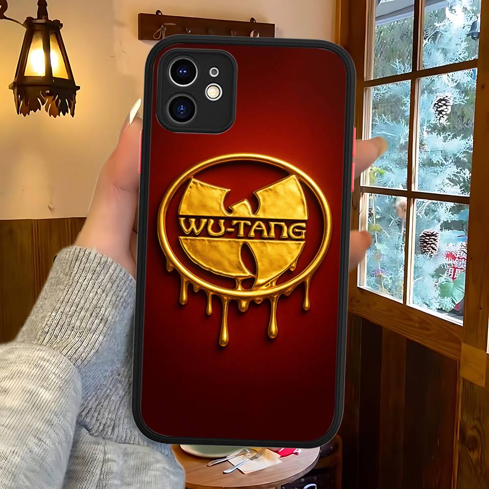 Fashion Trends WU-T-TANG CLANs For IPhone 16 15 14 13 12 11 Pro Max X XS MAX Plus Translucent Black Phone Cover