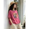 DIMANAF 2026 Summer Women Plus Size New Blouse Shirt Cotton Vintage Print Short Sleeve Casual Loose Lady Tops Tees