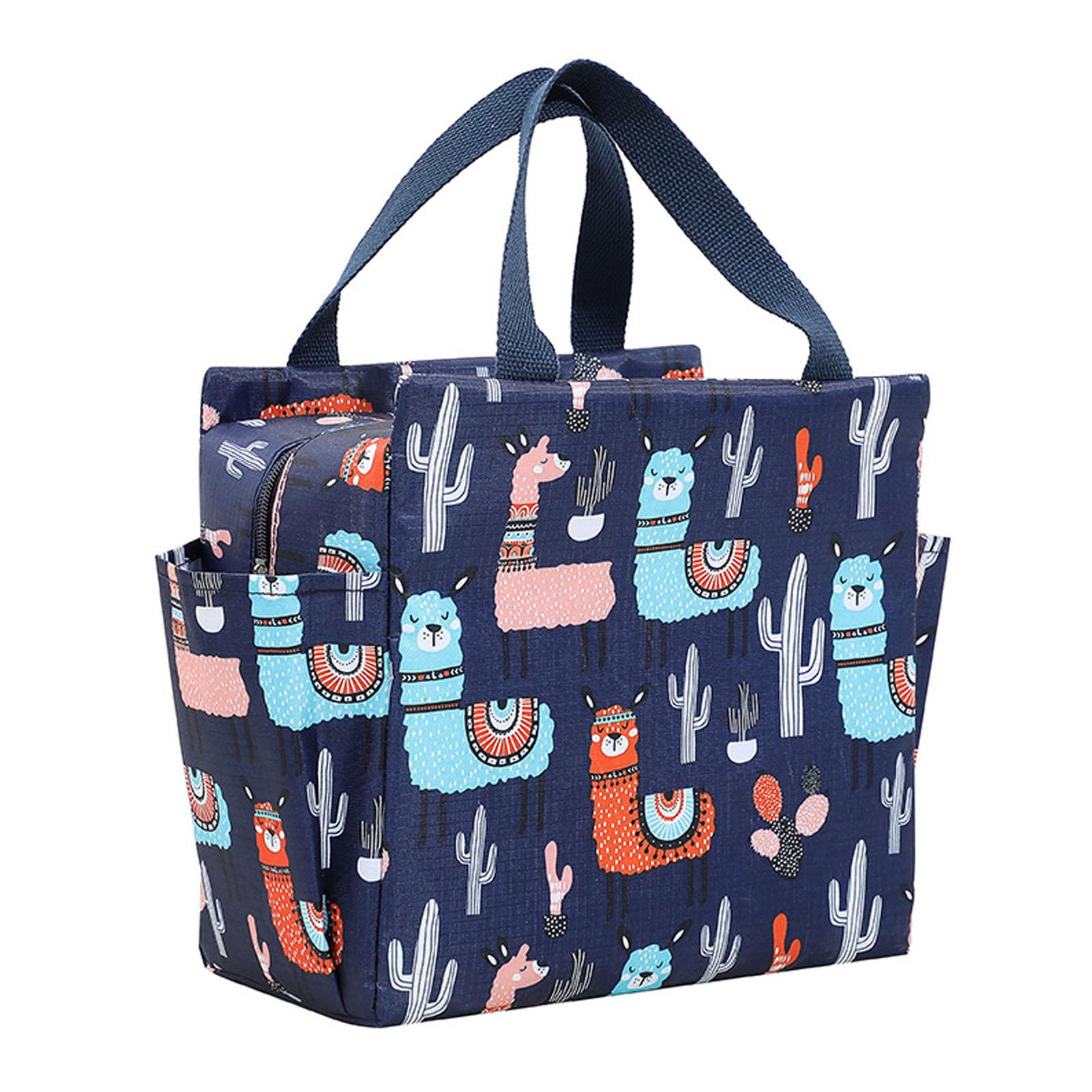 

Tote Lunch Bag Reusable Insulated High Capacity for Men Women Work Picnic Commuting Dark Blue