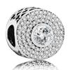 Funkelnder Runder Durchbrochener Zirkonoxid Anhänger Charm-Perlen Passend für Echte Charms Armband Schmuck Anhänger Authentische Kupfer-Charm-Perle Für Damen Schmuck
