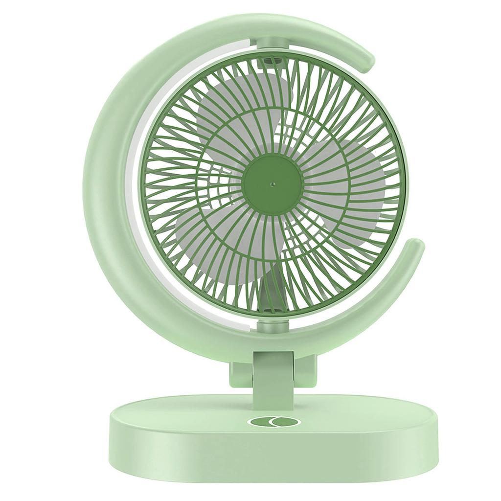 USB Desk Fan Rechargeable Quiet Small Portable Desktop Table Fan with Light for Home Travel