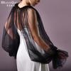 Two Colors Sheer Tulle Long Sleeve Cape Shrug, Elastic Ruffle Cuff Mesh Cover Up for Strapless Satin Wedding Dress Bridal Evening Party Photoshoot