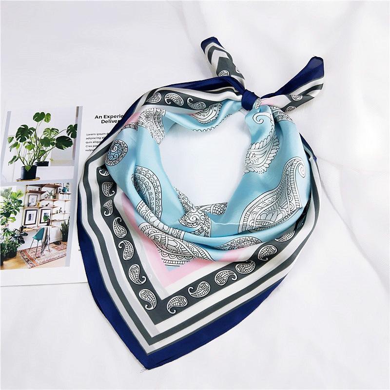 Fashion Decoration Scarf Hairband Tie Hair 70 Small Square Scarf Silk Scarf Women'S Spring And Autumn Versatile Small Scarf Professional Scarf