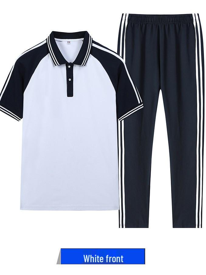 Summer Short-Sleeve School Uniforms for Primary & Middle School Students, Boys & Girls, Junior High & High School, College Style Class Sets.