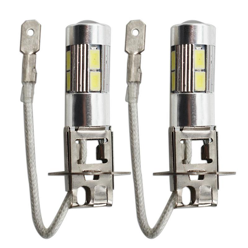 2Pcs H1 H3 Led Car Bulbs 6000K White Led High Power 10-Smd 5630 Car Decoding Fog Light Driving Drl Auto Lamp