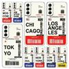 World City Travel Ticket New York Clear Phone Case For Samsung Galaxy S24 Plus S23 FE S22 S21 S20 Ultra 5G S10 S10E S9 S8 Cover