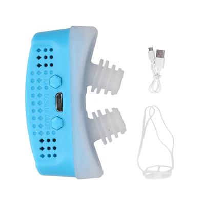 Portable AntiSnoring Device Electric Recyclable Snoring Relief Machine for Heavy Snorers(Blue )