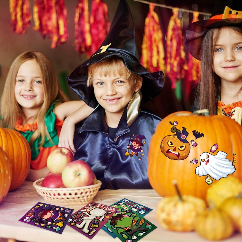 Theme Halloween Creative Vampire Pumpkin Kids Stickers For Diy Projects Fun And