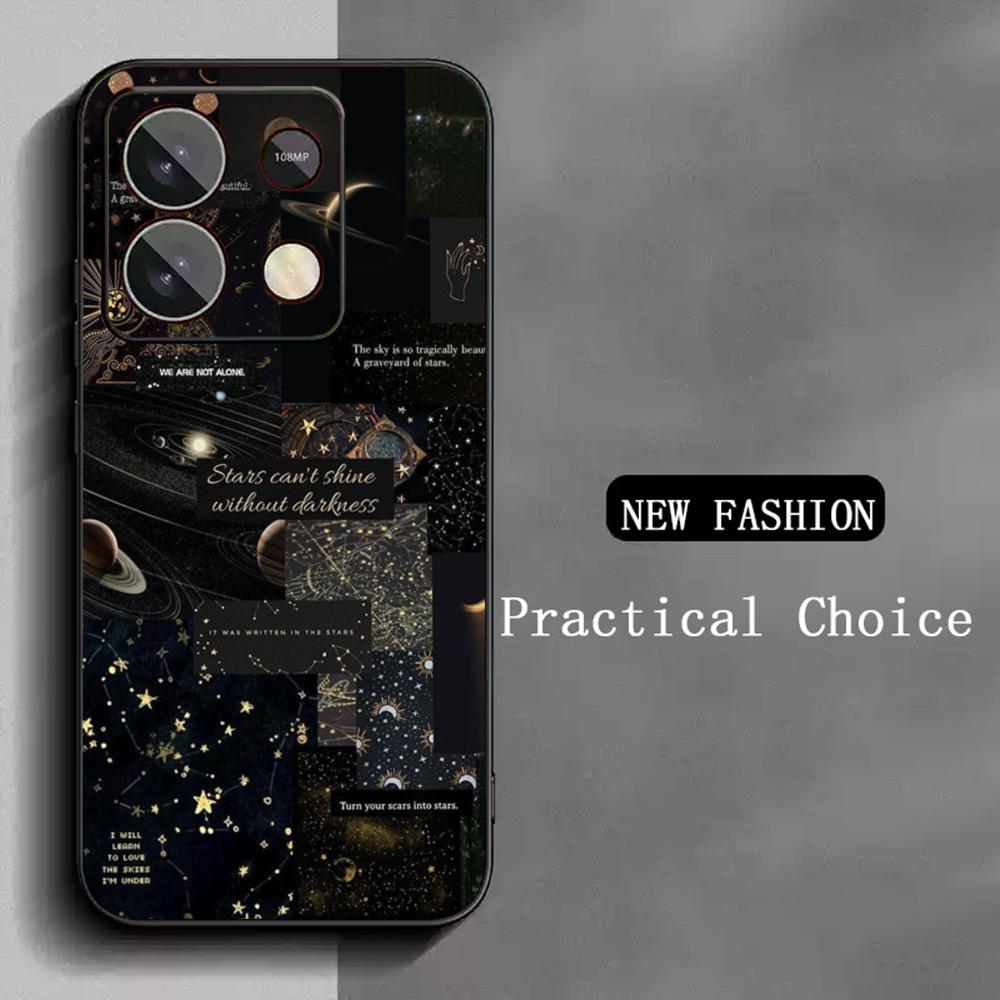

Cool moon fashion poster pattern Phone Case For Redmi Note 14 13 12 11 Pro Plus S 5G 14C A3 Soft Black Phone Cover Redmi Note 14S