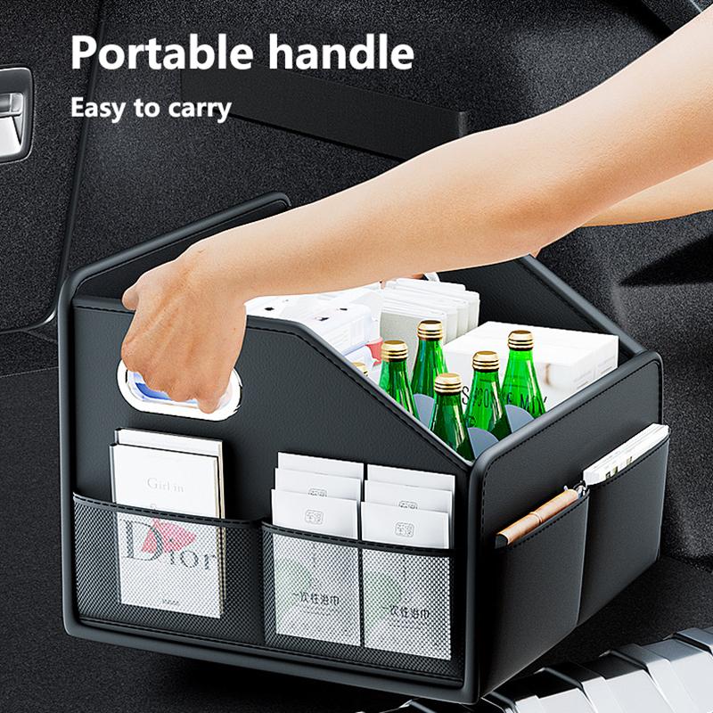 Folding Car Trunk Storage Box Organizer - Portable Car Tool Box Supplies for Car Interior Storage Vehicle Supplies