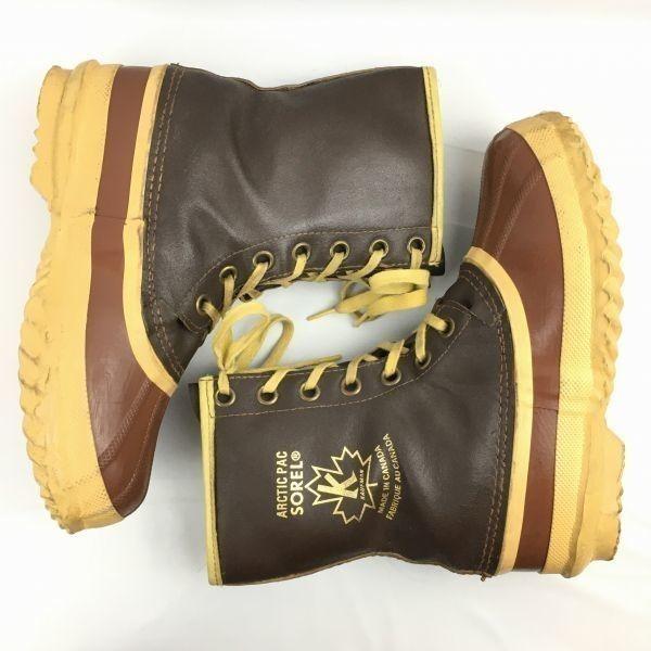 Sorel Vintage Canada Made Snow Boots with Liner Dark Brown Size 5/22.0cm(USED)