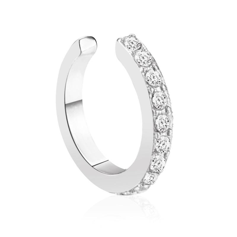 

Европейские и американские U-образные бриллиантовые серьги-клипсы 2021 года — прокол не требуется, простые серьги в холодном стиле серебряный