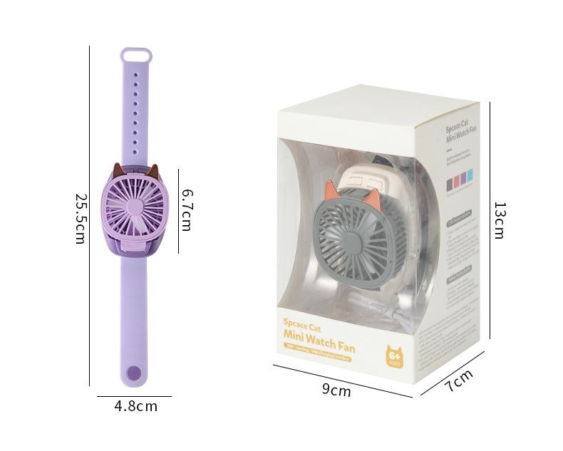 Children's Cartoon USB Portable Folding Wristband Fan – Perfect for Children’s Day Gift
